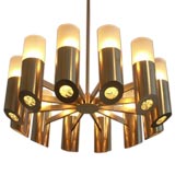 Fabulous Arredoluce Chandelier in Polished Steel