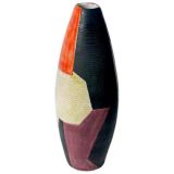Large Geometric Glazed Vase by Raymor