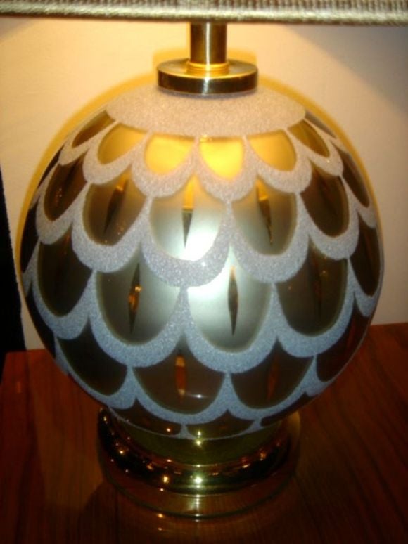 Italian 1940's Pair of Boudoir Lamps For Sale
