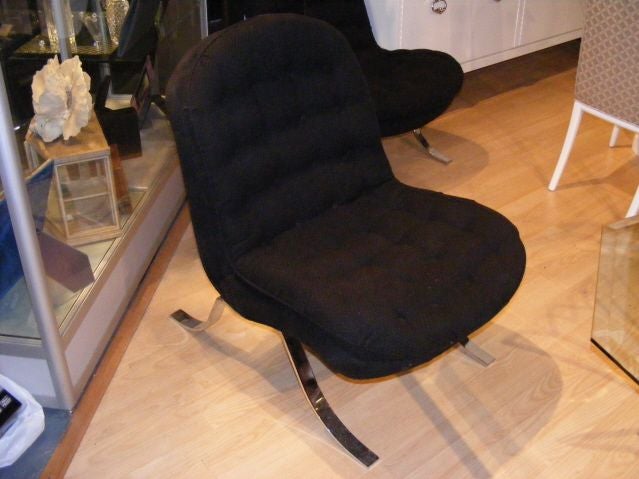 Pair of Tufted Club Chairs
