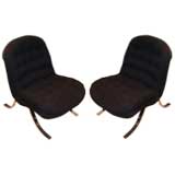 Pair of Tufted Club Chairs