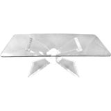 Glass and Lucite Coffee Table
