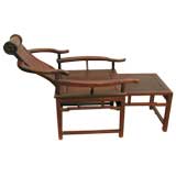 pair of Chinese blackwood chaise lounge