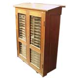 antique teak filing cabinet