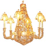 unusual shell chandelier silver plated