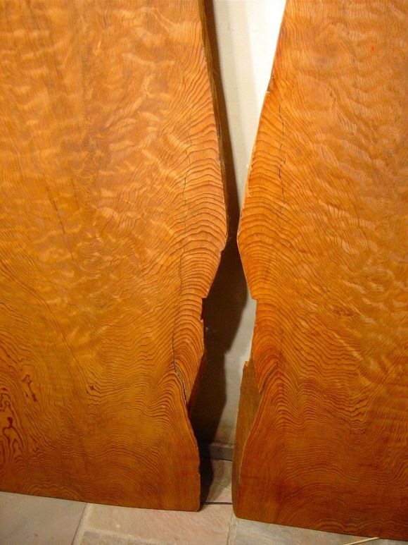 pair of redwood panels, ready to make into a screen or table For Sale 2