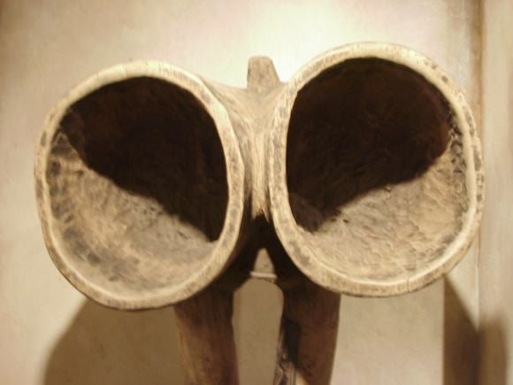 19th Century bellows for blacksmith in tribal Africa , used in forging iron