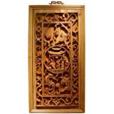 architectural detail, carved panel, window