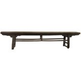 extra long ebonized farmer
s bench Antique extra long ebonized farmer
s bench