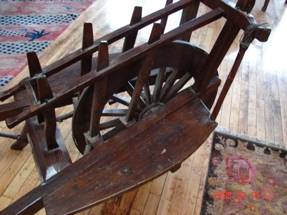 elmwood wheelbarrow and people cart