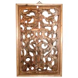 carved wood window