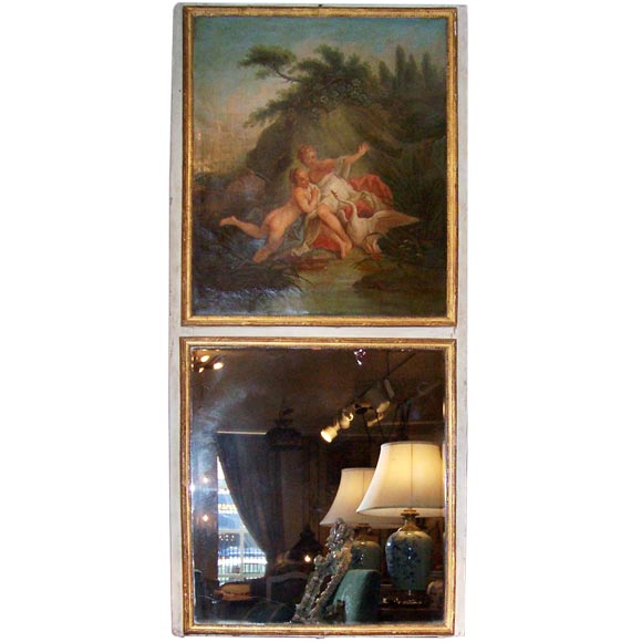 Louis XVI Style Trumeau Mirror For Sale