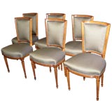 Set of Six Directoire Style Dining Chairs