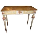 Neoclassical Style Faux Marble and Painted Console Table