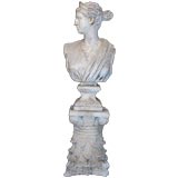 Bust of Diana on Corinthian Pedestal