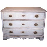 Gustavian Painted Pine Chest of Drawers