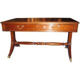 A Regency Syle Walnut Library Table A Regency Syle Walnut Library Table