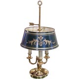 Vintage Empire Style Gilt Metal Bouillotte Lamp