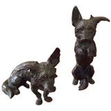 One Austrian Bronze Figure of Seated Terrier