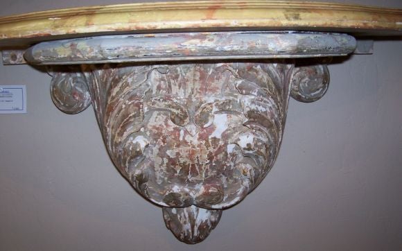 Italian Neoclassical Faux Marble Console