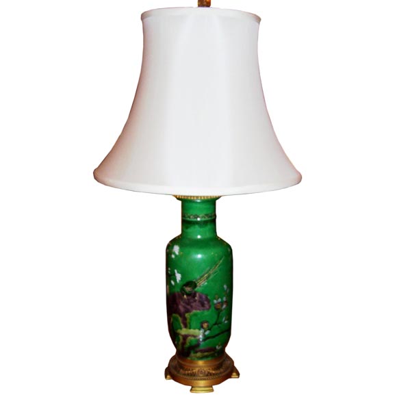 Chinese Polychrome Glazed Ceramic Vase