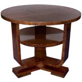 Art Deco Walnut Round Table