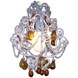 Petite Rococo Style Beaded Pendant Lamp