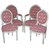 Suite of Louis XVI Style Painted Seating Furniture