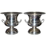 Pair of Sheffield Plate Wine Coolers