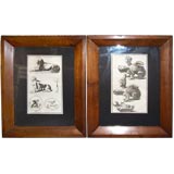 Pair of Framed French Etched Bookplates