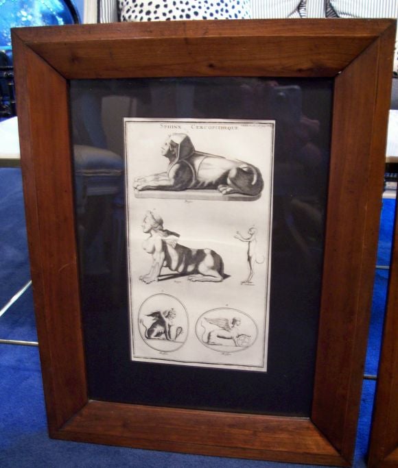 Pair of Framed French Etched Bookplates