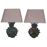 Pair of Neoclassical Style Molded Copper Architectural Fragments