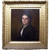 Oil on Canvas Portrait of a Young Victorian Woman