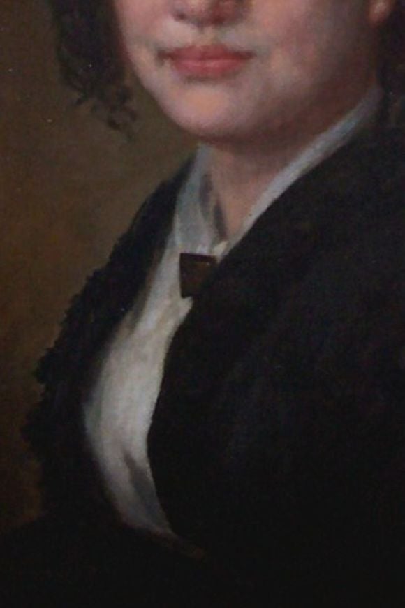 American Oil on Canvas Portrait of a Young Victorian Woman For Sale