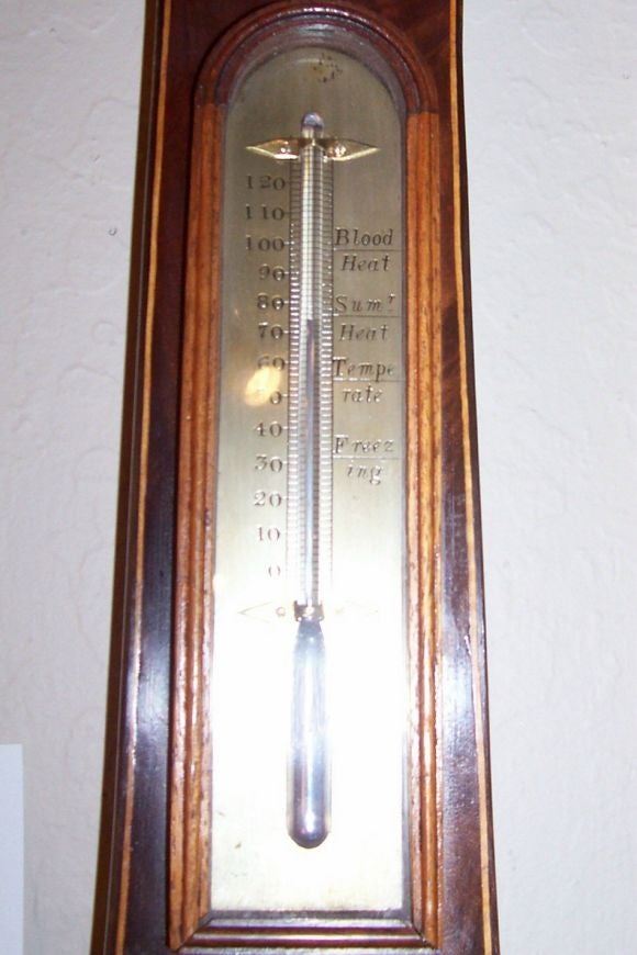 William IV Inlaid Mahogany Wheel Barometer In Good Condition For Sale In San Francisco, CA