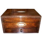 Victorian Mother-of-Pearl Inlaid Rosewood Work Box