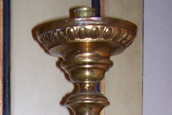 Pair of Swedish Baroque Gilt Brass Pricket Sticks 1