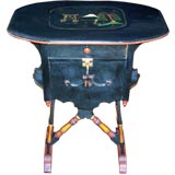 Aesthetic Movement Polychromed Decorated Smoker’s Stand