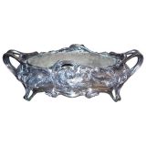 Art Nouveau Pewter Footed Jardiniere