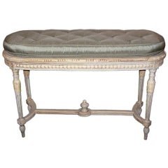 Gustavian Style Painted Oblong Bench