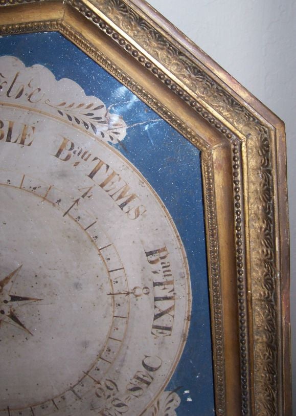 French Louis XVI Giltwood Barometer For Sale