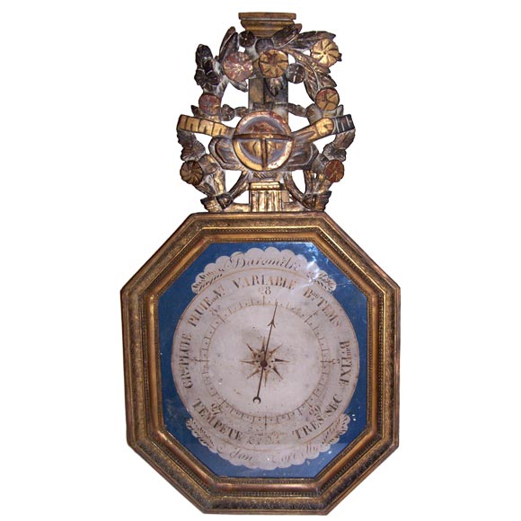 Louis XVI Giltwood Barometer For Sale