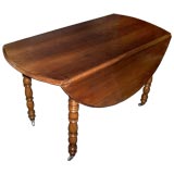 Louis Philippe Walnut Drop Leaf Table