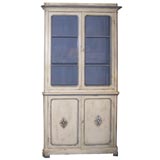 Swedish Neoclassical Painted Bookcase Cabinet