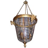 Neoclassical Style Gilt Bronze Three Light Chandelier