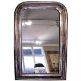 Louis Philippe Parcel Ebonized Silver Gilt Mirror