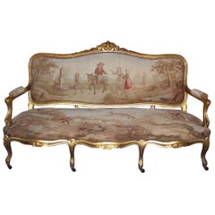 Louis XV Style Giltwood Canape