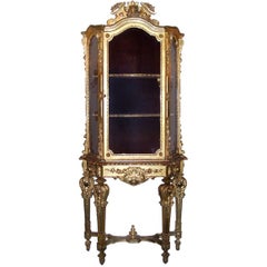 Louis XV Style Giltwood Vitrine on Stand