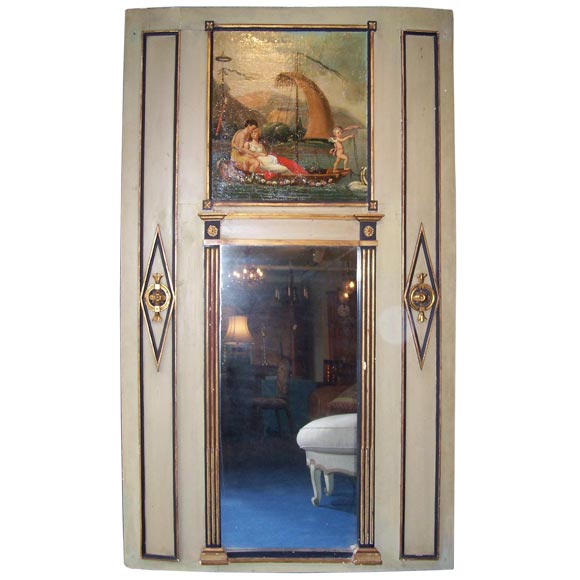 Neoclassic Style Trumeau Mirror For Sale