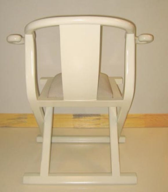 Pair of Lacquered Dynasty Chairs by Louis Maslow 3